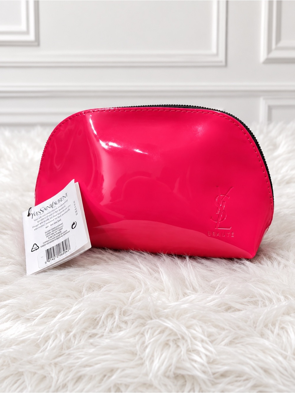Yves Saint Laurent Hot Pink Patent Cosmetic Pouch NWT